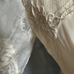 1960’s Vintage Wedding Dress Alfred Angelo “Michelle” Organza Lace Romantic Wear