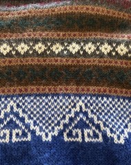 Vintage Alpaca Sweater Unisex Fairisle Handmade Soft Warm Sz L Peru Excellent