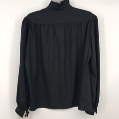 James Kenrob By Dalton Womens Black Long Sleeve Button Up Blouse Size 12 NWT