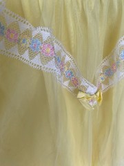 Vintage Baby Doll Lingerie Set NOS RARE Kmart 2 Piece W Tags Yellow Lacey Flower