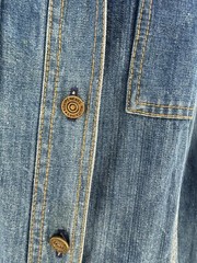 Vintage 70’s Hay Pence Denim Midi Dress Button Front ILGWU 34” Size M 12