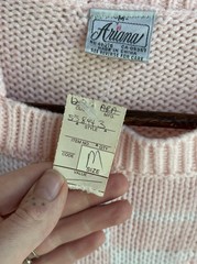 Vintage 80s Ariana Sweater Dress NWT M Baby Pink Retro Coquette Kawaii Pastel