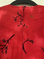 Y2K Vintage Deadstock Positive Attitude Floral Dress Red 8 Ethereal 90s Indie