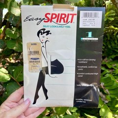 NOS Vintage 90s EASY SPIRIT Pantyhose Sheer Control Top Navy Size B New Y2K