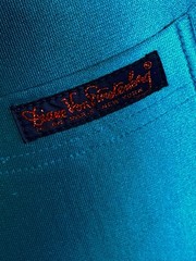 Diane von Furstenberg Vintage 1970 Disco Pants. Teal Blue Size L Made In uSA