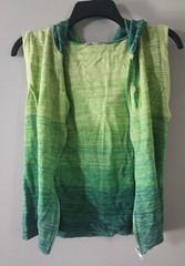 Vintage 90s Bouncy Wear Ombre Vest-Green-Hoodie-Rave-Size M/L