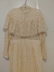 Gunne Sax Vintage 1970’s Cream Lace Wedding Dress Maxi Prarie Western Size 13
