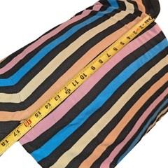 Vintage City Silk Striped Multicolor Silk Knit Blouse Retro 90s Style – Size M