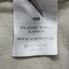 Vintage 90s Basic Editions Shorts Womens 14 Tan Khaki Stretch Cotton Slim Chino