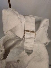 ANTIQUE VICTORIAN 19TH C MEN’S WHITE RIDING BREECHES PANTS W BUCKLE BACK