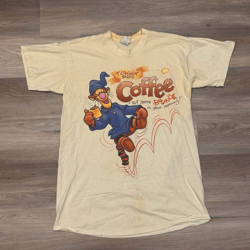 Disney Winnie The Pooh Tigger Coffee “Put Some Bounce In Your Step” T Shrt Sz XL
