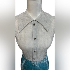Vintage 1970’s Henry Higgins butterfly collar dress with crushed velvet jacket