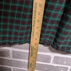 Vintage Susan Bristol Dress Cottage Core Pockets Green Plaid Buttons SIZE 12