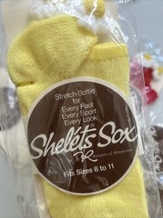 VTG Orlon Bootie Socks NOS Deadstock 8-11 Flowers Tassel Shelets Reliable 70s.