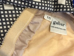 Vtg 1970s Gabar Sexy Pin Up Bathing Suit 16 Plunge V-Neckline One Piece Black