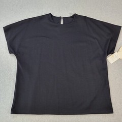 Vintage Claudia Sloan Shirt Black Pullover Cap Sleeve Blouse Top Womens L NWT