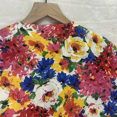 Vintage Units USA Women’s Blouse Size 2 Floral Button Up Retro Flair Shirt Top