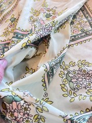 Vintage Mod Novelty Print Nyon Lounge Hostess Gown