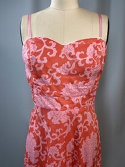 Vintage Dress SIZE 6 SMALL pink coral JILL MICHELLE cotton Y2K sundress USA