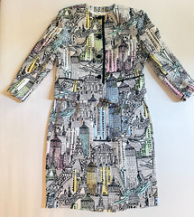 Vintage Louis Feraud “City Scene” Skirt Suit SZ 14 Germany