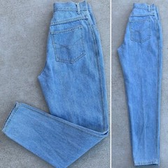 vintage high waist tapered leg jeans embroidered anchor anchors sz 12 28” waist