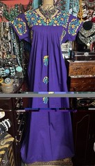 Beautiful Mexican Oaxacan Deep Purple With Multi Colored Embroidery M/L