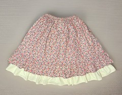 Vtg 70s Handmade Prairie Skirt Midi Layered Floral Cottage S/M Modest Feminine