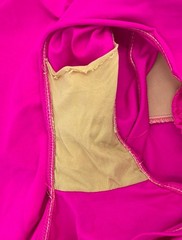 Vintage Rose Marie Reid Skirted Swimsuit Size 16 One Piece Hot Pink USA Made
