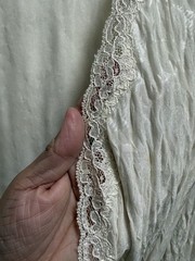 Vtg Lucie Ann II Robe Shimmer Ivory Peignoir Gown & Robe Lace 1990’s See Pics Sz