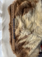 VINTAGE GLAM DAWN REAL MINK FUR STOLE SHAWL CAPE No Lining Faded AS IS
