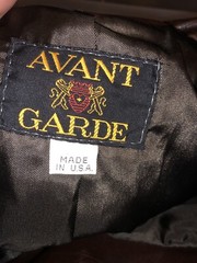 Vintage AVANT GARDE Women’s Leather Jacket Sz 8 fits XS/S 1 button peplum back