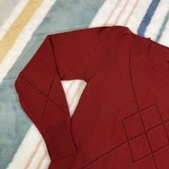 Vtg Lloyd Williams Sweater Womens Small Lambs Wool Argyle Puff Shoulder Vtg 715
