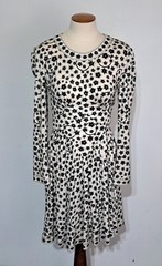Vintage 1970s Averardo Bessi Silk Jersey Fitted Dress SZ S 34 Graphic Floral