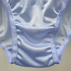Vintage Slippery Nylon Panty Bluish Purple Bikini Sheer Brief Sz. 7-8 Hip 38-42″