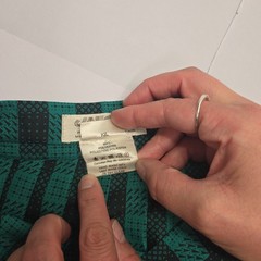 Jaeger Vintage Green Black Plaid Pleated Midi Skirt Made in Great Britain 10