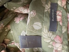 VTG 90’s Matching Floral Skirt & Blouse Size 8/10 Green Pink Flowers Rayon Poly