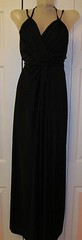 vtg 70’s FRANK USHER LONDON sexy front falls draped maxi halter gown dress 8 XS