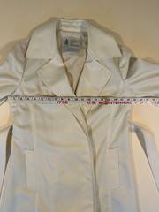 Vintage 70s London Fog Maincoats Trench Coat Ivory Belted USA Made 8