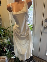 VTG SILKY SATIN SHINY NYLON SPANDEX FULL 80S NIGHTGOWN SCARCE