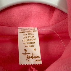 Texsheen Womens Vintage Mod Robe Housecoat Size M Pink Lace Trim Peignoir Long