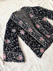 Vintage 80s/90s Swee Lo Collection 100% silk beaded and sequin jacket / kimono