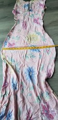 VTG 30s Floral Print Bias Cut Dress Sz XS? Old Hollywood Regency Art Deco READ