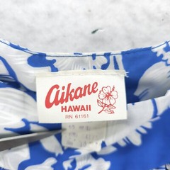 AIKANE Hawaii Vintage Blue White Hibiscus Maxi Dress Floral Size 10
