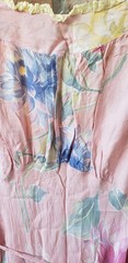 VTG 30s Floral Print Bias Cut Dress Sz XS? Old Hollywood Regency Art Deco READ