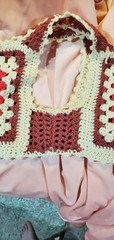Vintage Crochet Ganny Square Handmade Vest/Top Festival Cottage Core SZ S