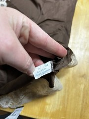 Vintage 1960’s Van Raalte Brown lace trimmed full slip 34 A White Made In USA