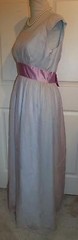 Vintage 60s Blue & Lavender Chiffon Covered Long Party Dress Harry Keiser B36