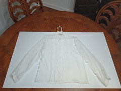 Vintage Alexandria shirtwaist white Blouse button up shirt