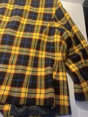 VTG Y2K Plaid Jacket Blazer Womens XL Wool Blend Yellow/blue/black, Joan Leslie