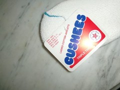 NOS~VINTAGE Unisex Cushees Anklets~ Socks Triple Thick Cotton 9-11 Roll Down